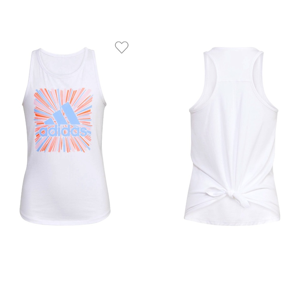 NEW Adidas Girls Tie Back Racerback Tank Top